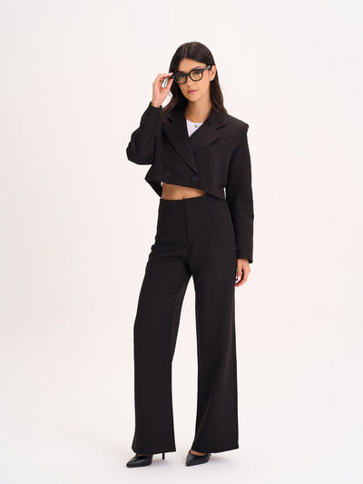 Black Cropped Blazer