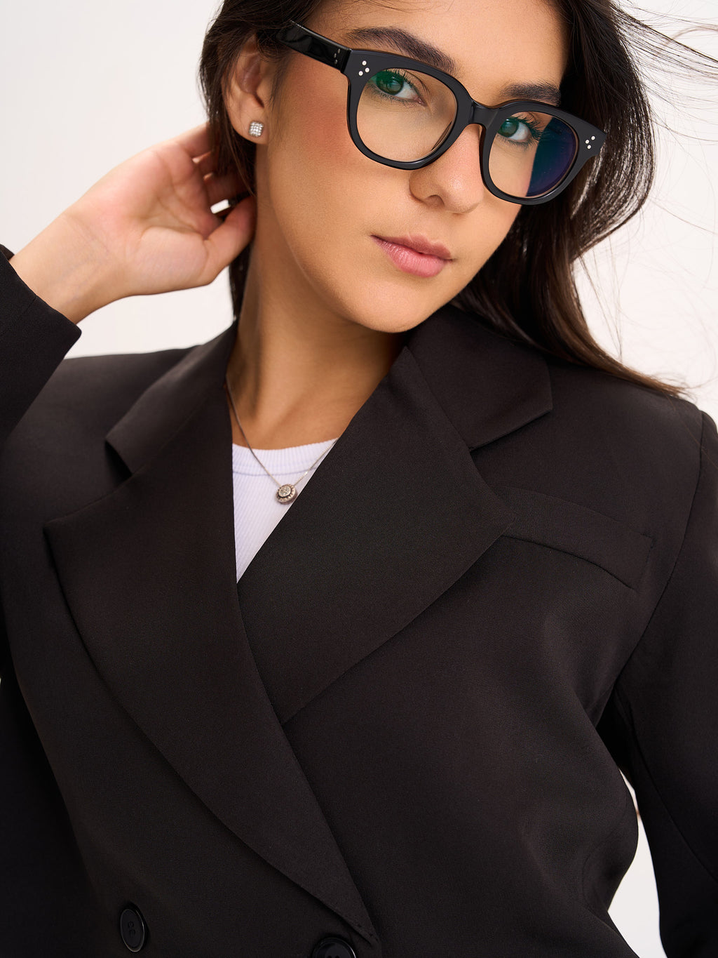 Black Cropped Blazer