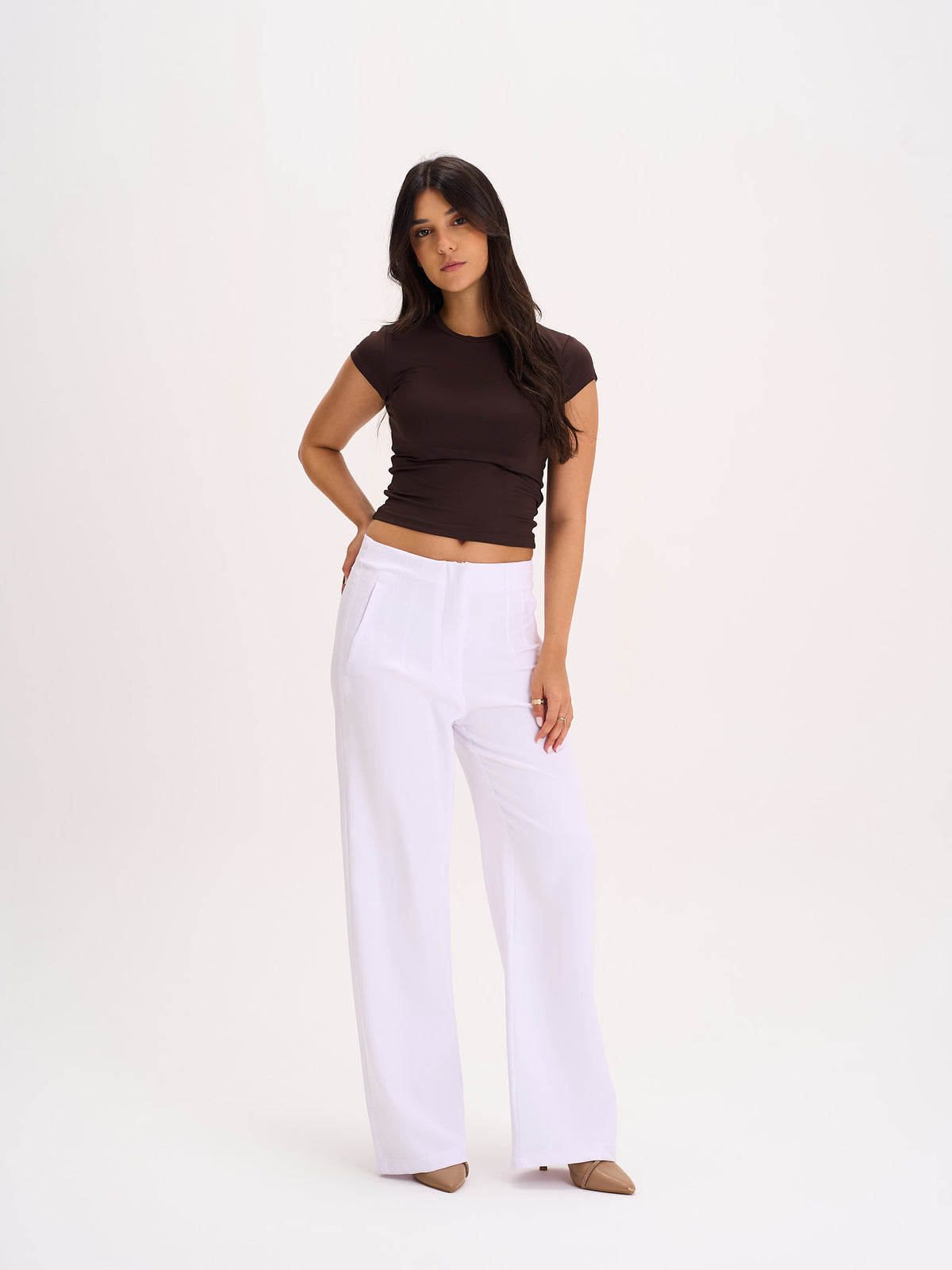 White Tailored Trousers
