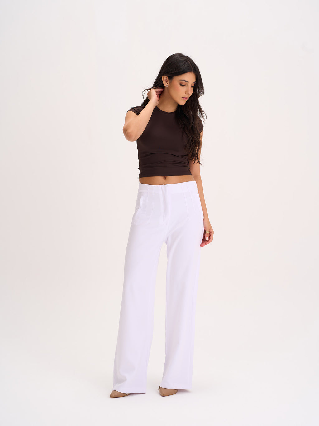 White Tailored Trousers