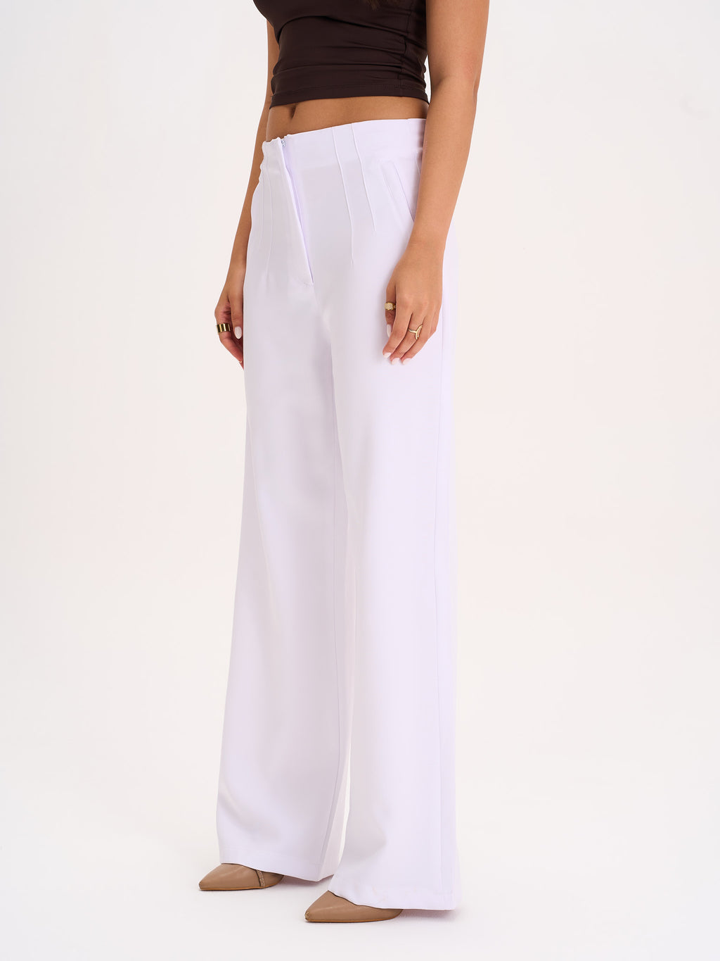 White Tailored Trousers